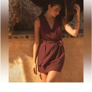 Anthropologie Sunday in Brooklyn Brown Lien Dress